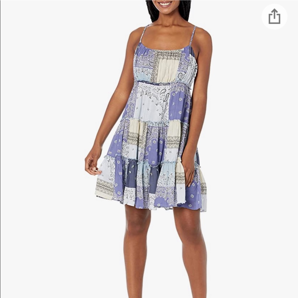 Lucky Brand Women’s Tiered Mini Dress in Indigo